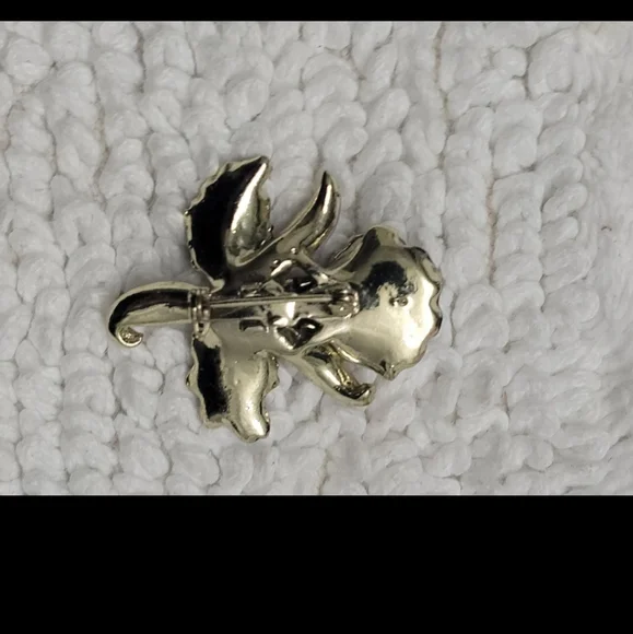 ❤️Amethyst purple & gold tone Brooch pin - Picture 3 of 3